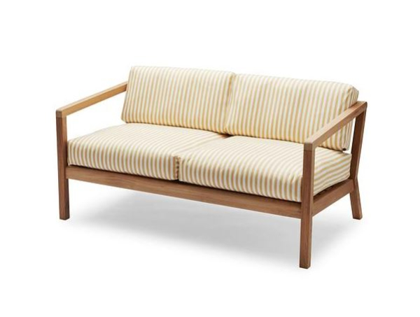Skagerak Virkelyst Outdoor 2er Sofa Golden Yellow Stripe